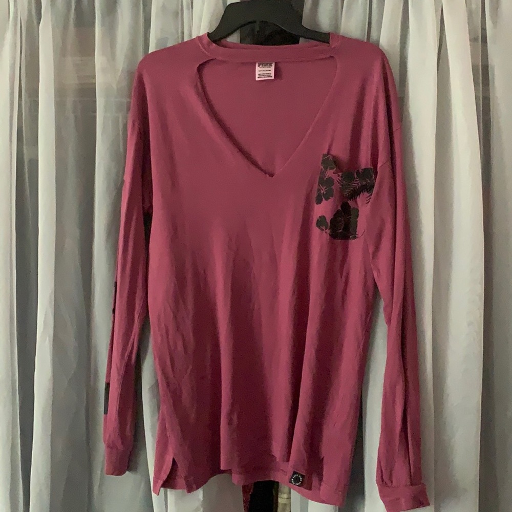Magenta long sleeve Tee
